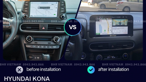 Màn hình DVD Android xe Hyundai Kona 2018 - nay | Bravigo Pro 2 